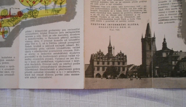 Regionální propagační leták Litoměřice Pohostinné město v Českém Středohoří - 1951
