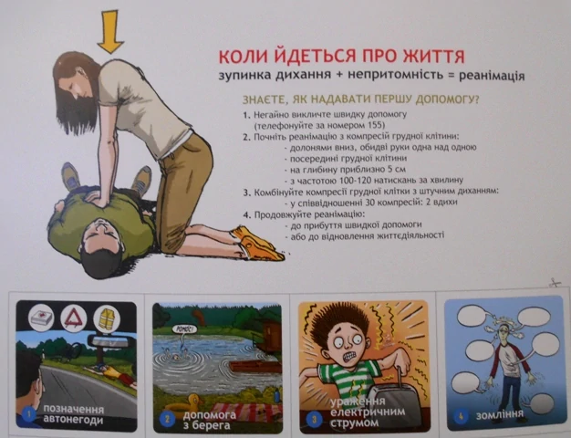 Výukové Pexeso Молодого медпрацівник ( Mladý zdravotník ) ukrajinsko-české - ČČK