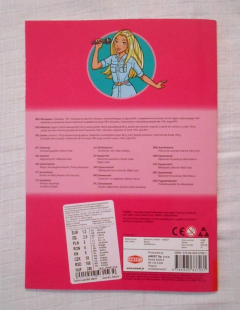 Omalovánky  - Barbie Stick & Colour - Ameet 2020