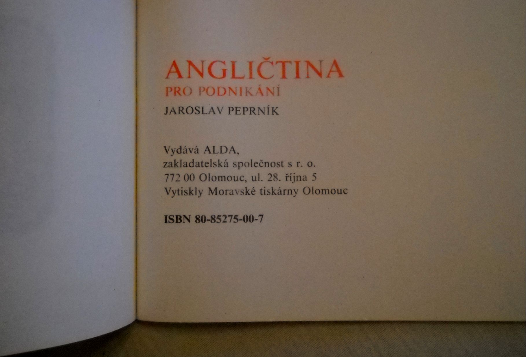 Jaroslav Peprník - Angličtina pro podnikání - 1990