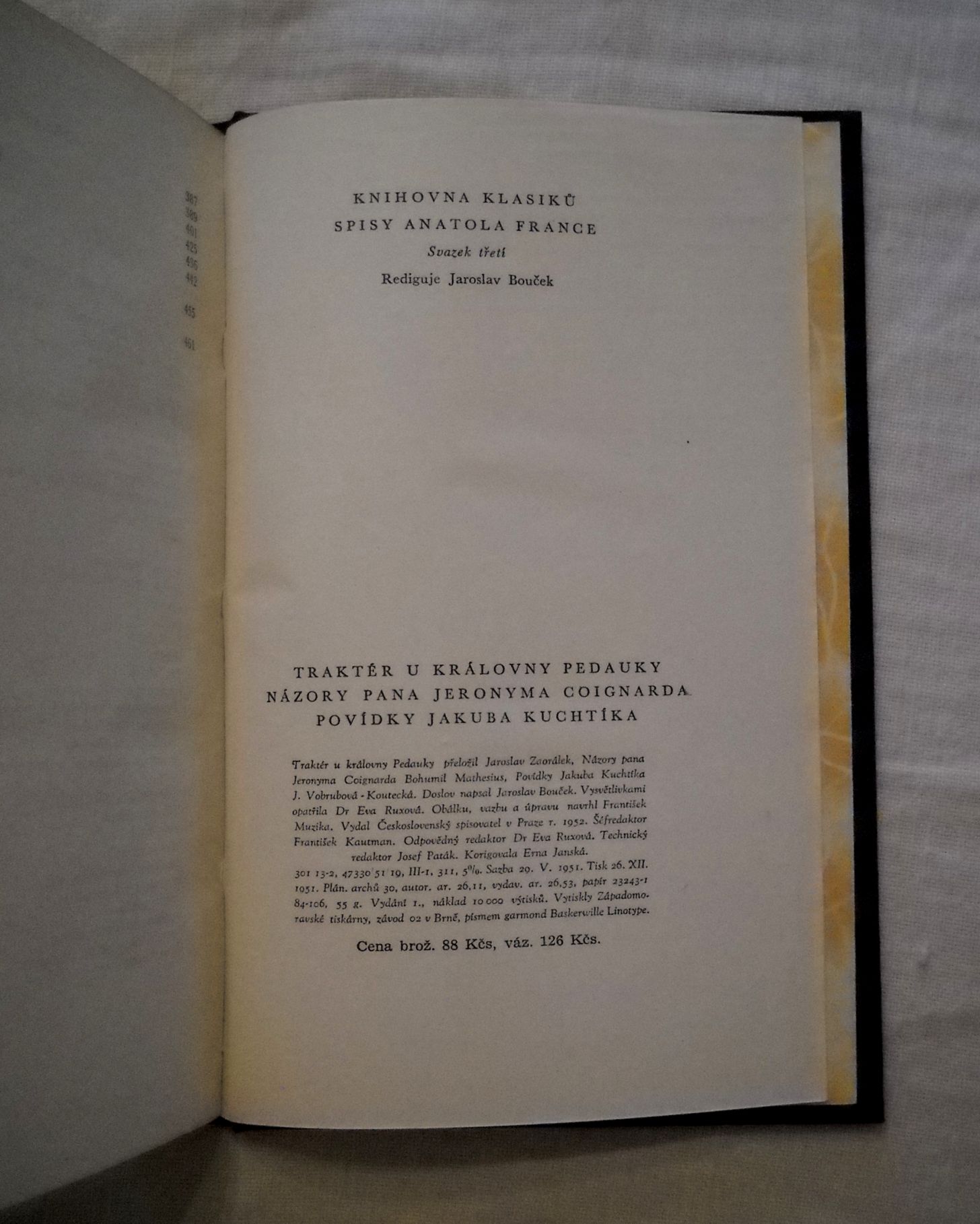 Anatol France - Traktér U královny Pedauky - 1952