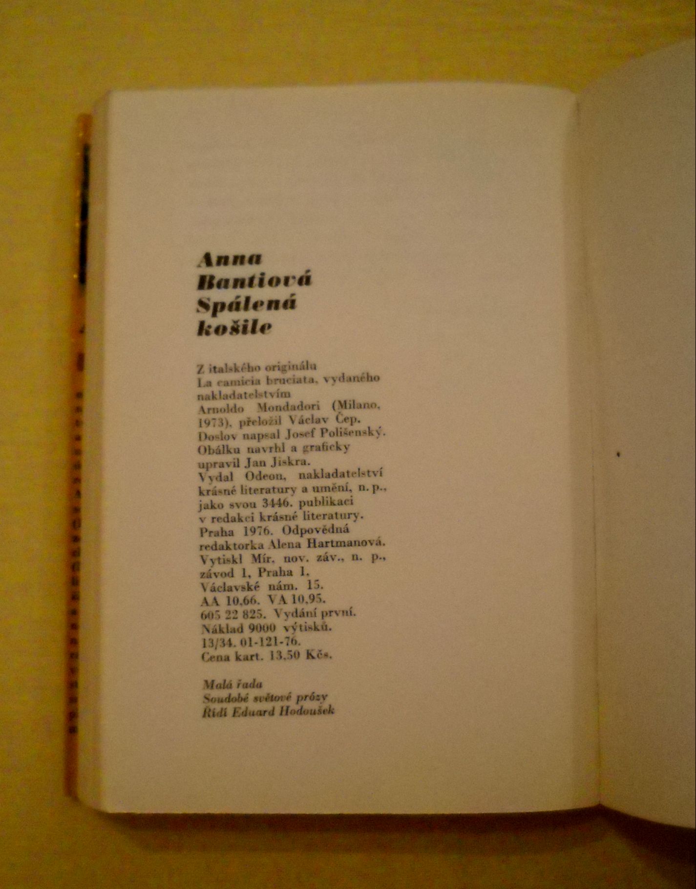 Anna Bantiová - Spálená košile - 1976