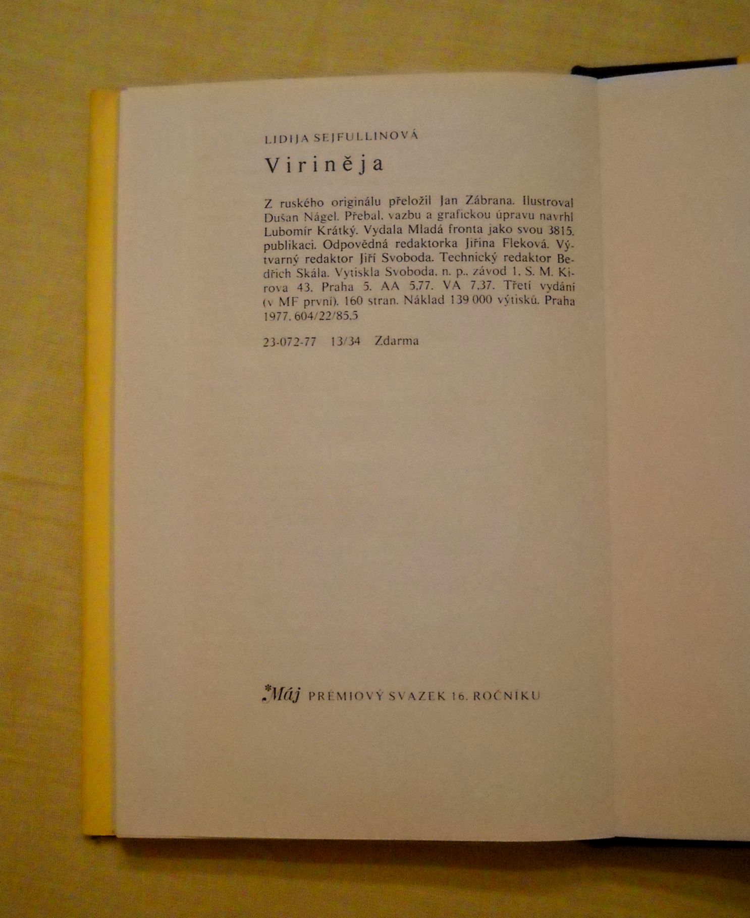 Lidija Sejfullinová - Viriněja - Mf 1977