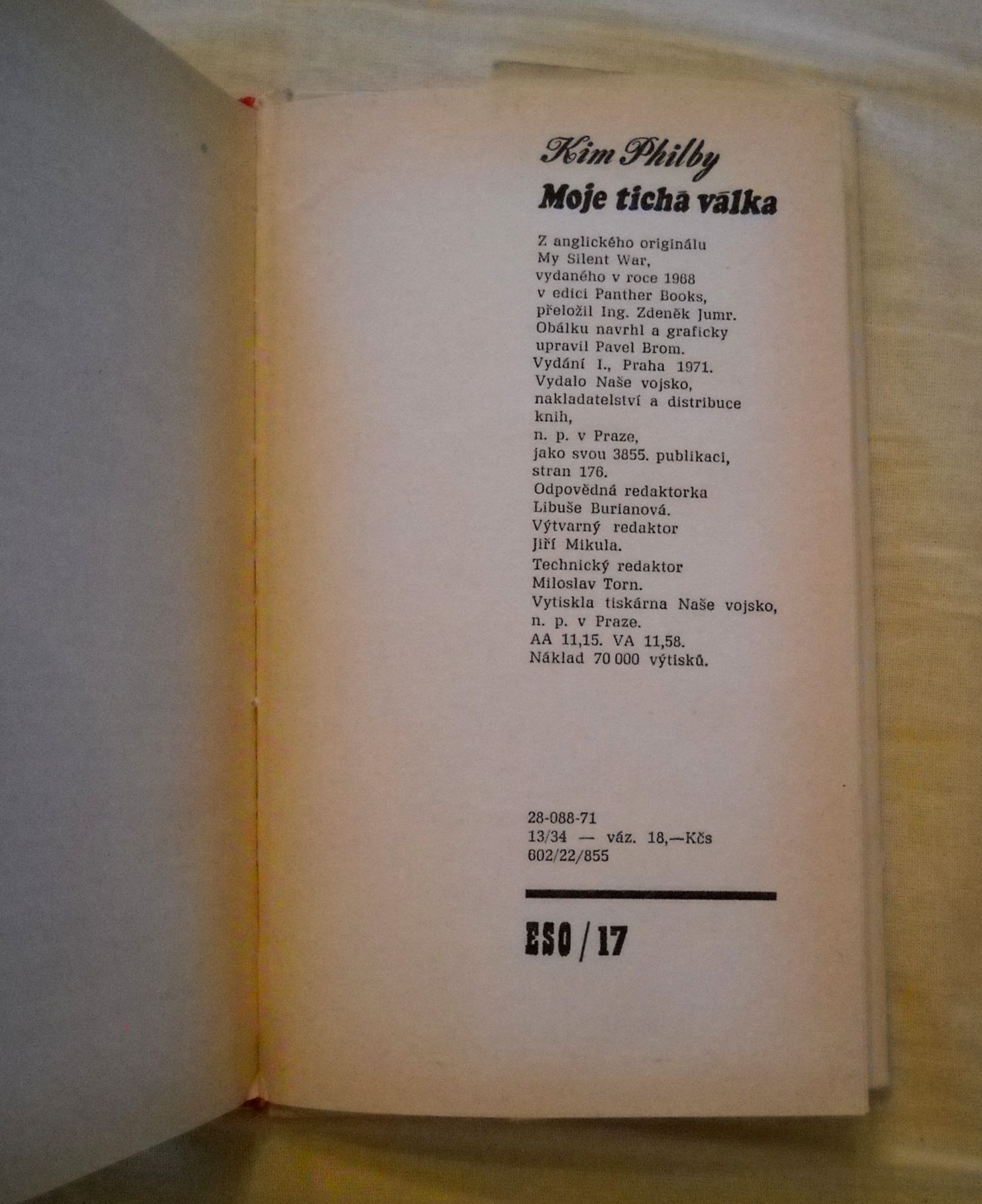 Kim Philby - Moje tichá válka - NV 1971