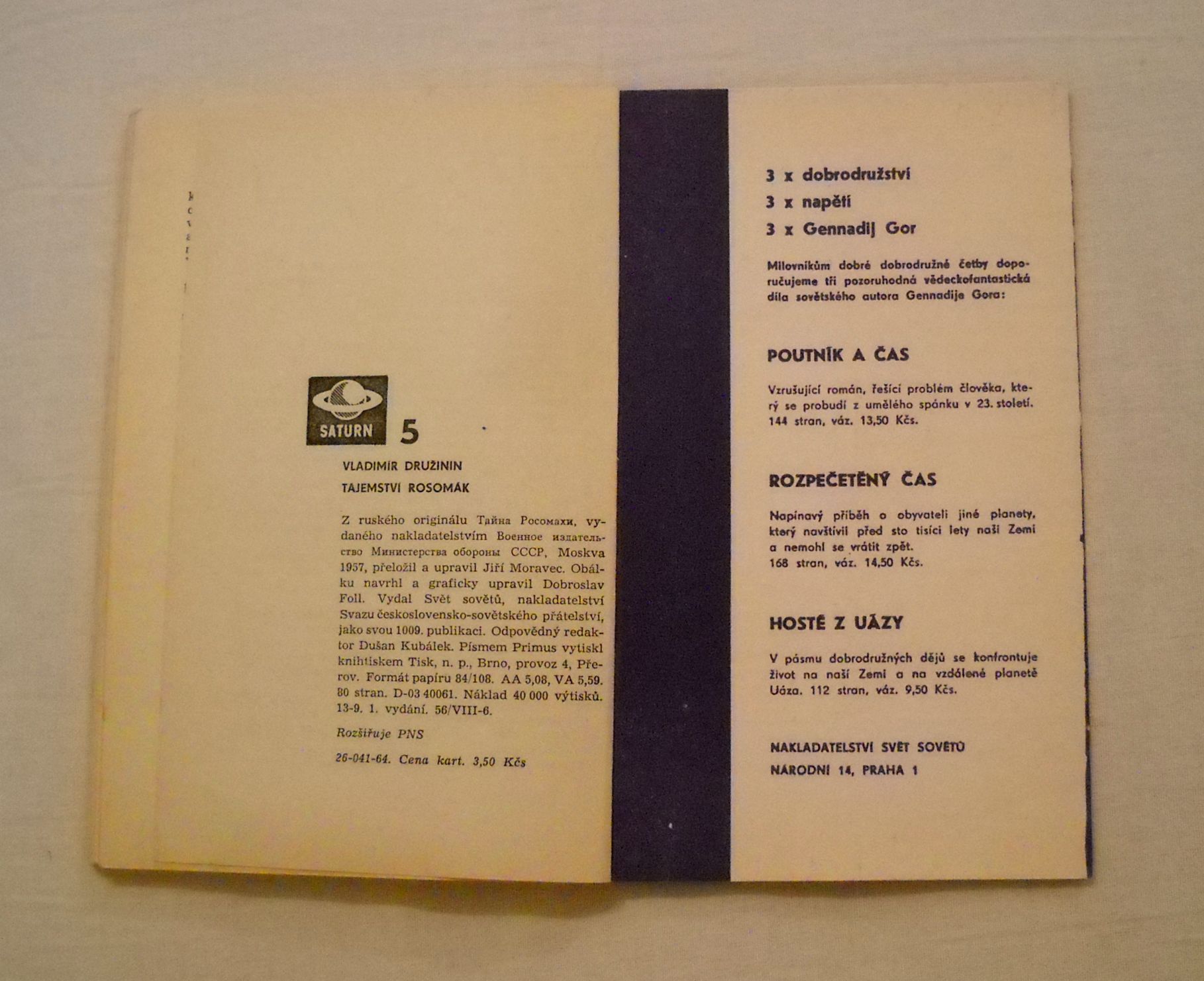 Vladimir Družinin - Tajemství Rosomák - Saturn 5 - 1964