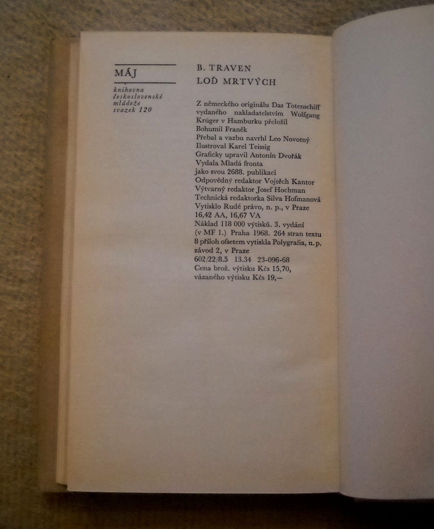 Bruno Traven - Loď mrtvých - Mf 1968