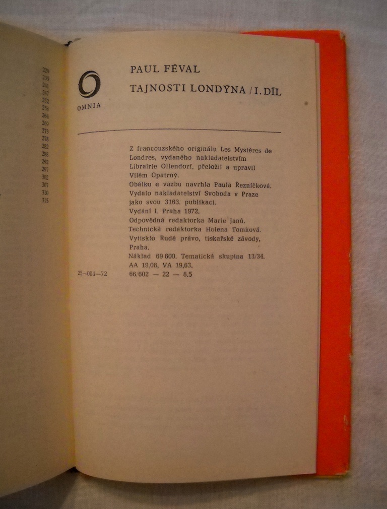 Paul Féval - Tajnosti Londýna 1 - 1972