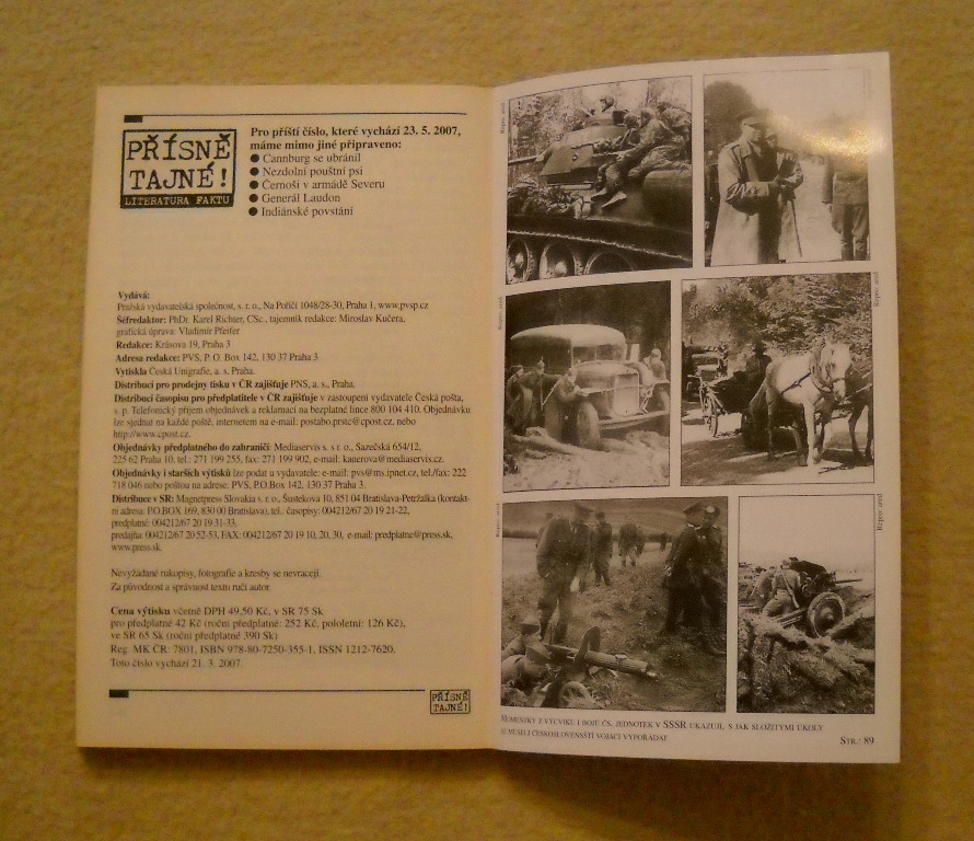 Časopis Přísně tajné! Literatura faktu číslo 2 rok 2007