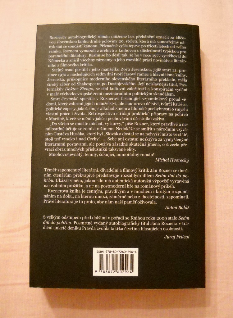 Ján Rozner - Sedm dní do pohřbu - 2014