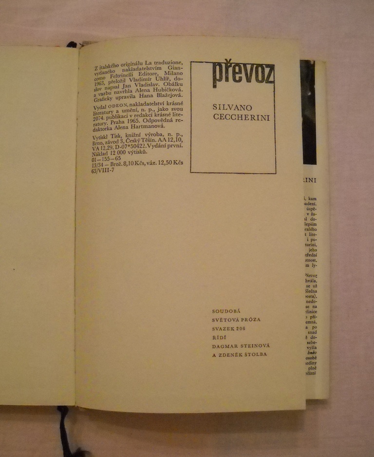 Silvano Ceccherini - Převoz - Odeon 1965