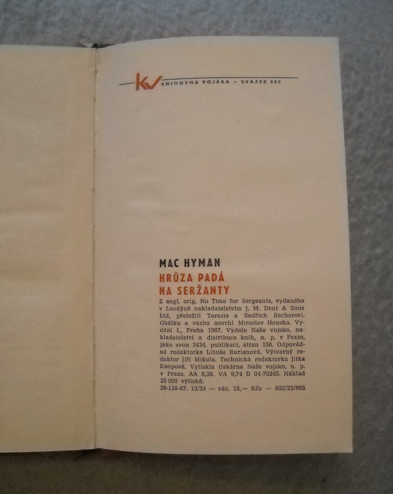 Mac Hyman - Hrůza padá na seržanty - NV 1967