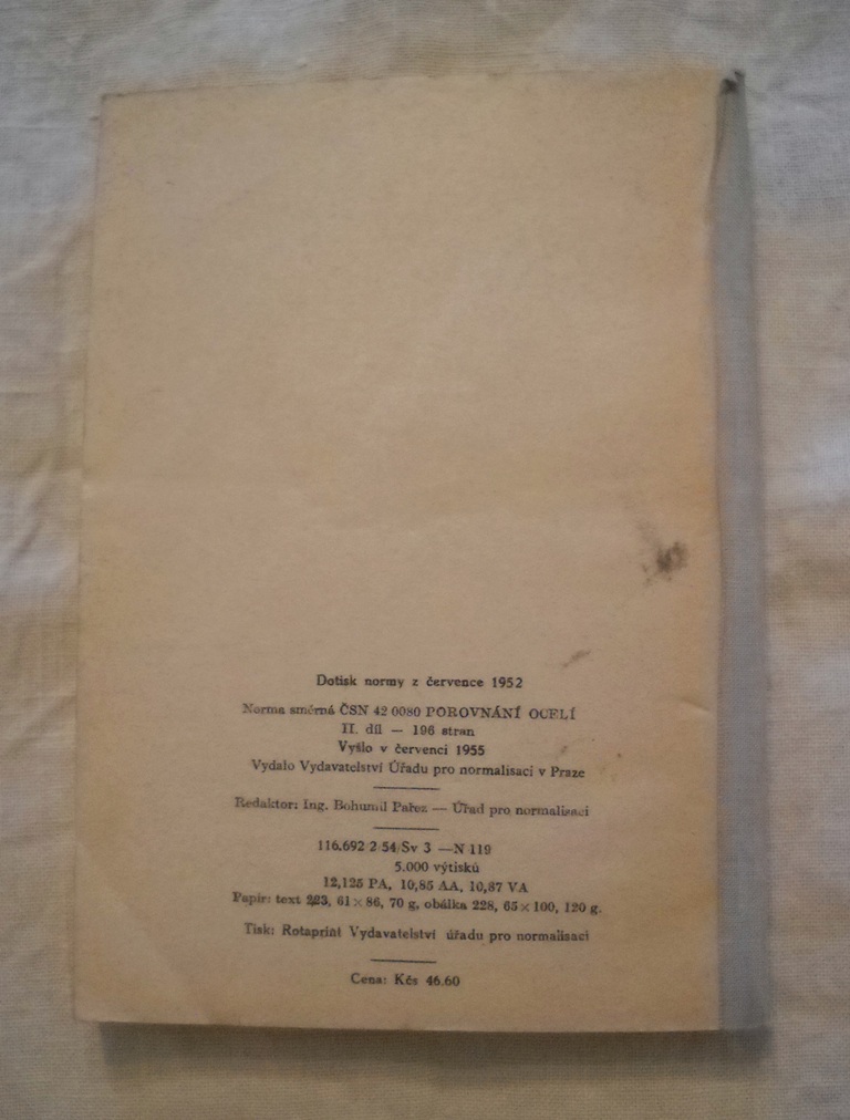 Porovnání ocelí podle sovětských norem a ČSN 2. díl - 1955