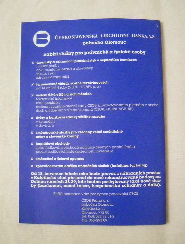 Časopis Kdy-kde-co v Olomouci - červen 1994