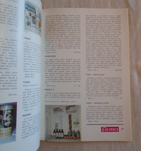 Katalog Sempra ZZS Kroměříž - Flora - 1974