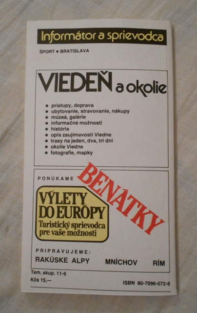 Viedeň a okolie - Informátor a sprievodca - Šport 1990