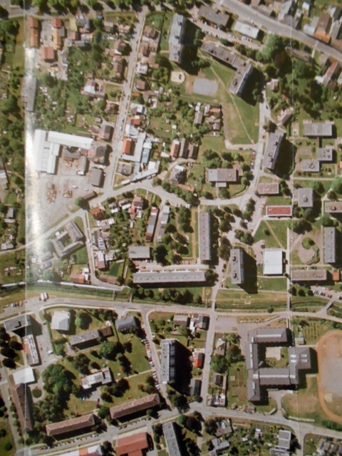 Mohelnice mapa města a okolí s leteckým snímkem