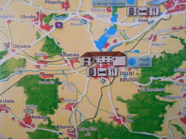 Propagační mapa Klášter - Pivovary Lobkowicz - Mladoboleslavsko