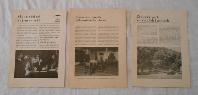 Zámek Velké Losiny a okolí - Výběr vlastivědných zajímavostí 1970