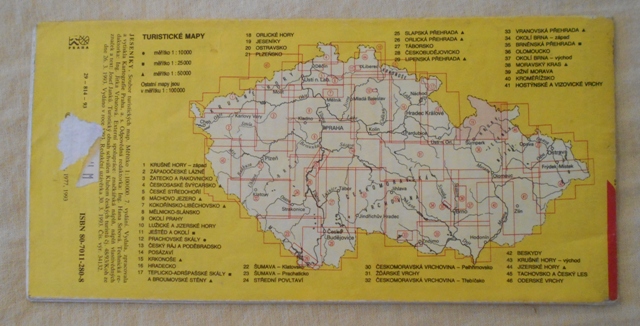 Mapa - Jeseníky - Soubor turistických map 19 - rok 1993