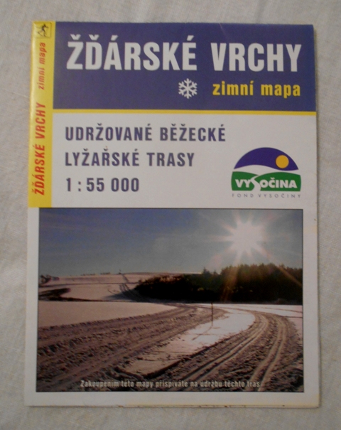 Zimní mapa Žďárské vrchy 1 : 55 000 