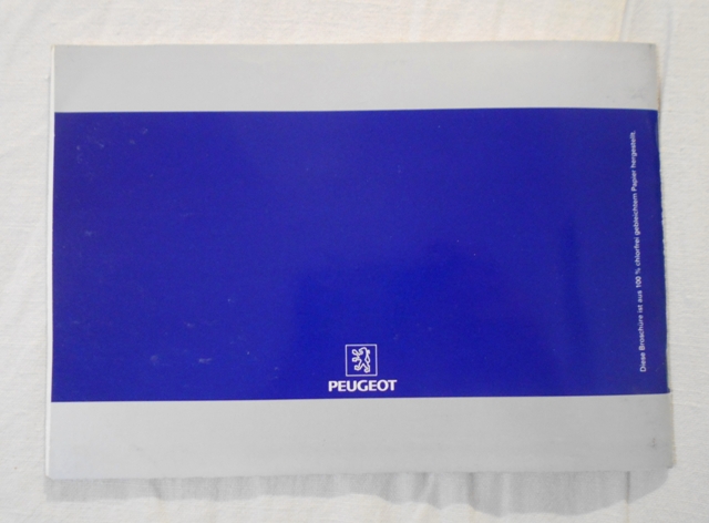 Peugeot Verkaufs- und Servicestellen in Deutschland - 1995