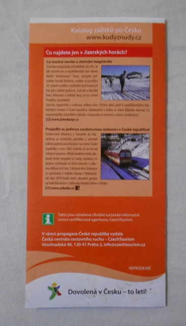 Mapa - Jizerské hory - turistické oblasti České republiky 14