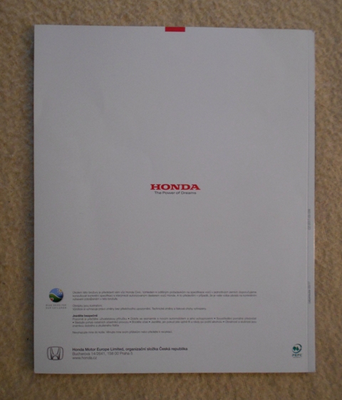 Reklamní prospekt Civic 5D - Honda 2017