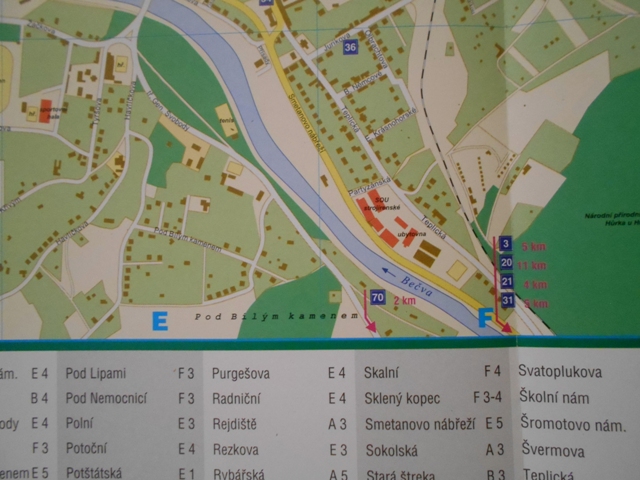 Hranice Oblastní mapový průvodce - brožura s vlepenou mapou