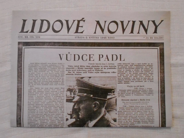 Replika deníky květen 1945 - výběr titulních listů