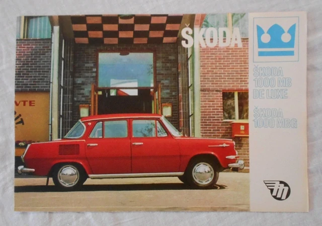 Prospekt Škoda sada 3 kusy - 1000 MB De Luxe Škoda 1000 MBG + 1000 MB + 1000 MBX - Mototechna