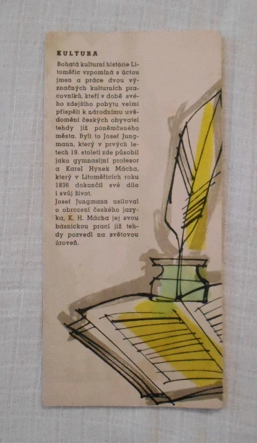 Regionální propagační leták Litoměřice Pohostinné město v Českém Středohoří - 1951
