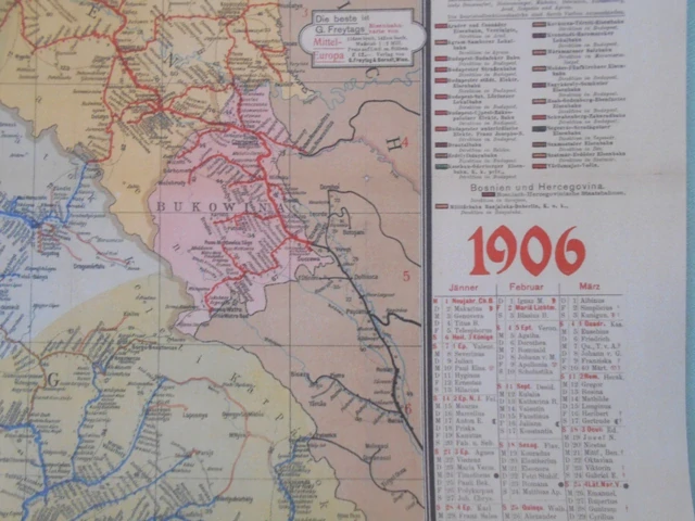 Replika mapa Železniční mapy Rakousko-Uherska z let 1877 a 1906