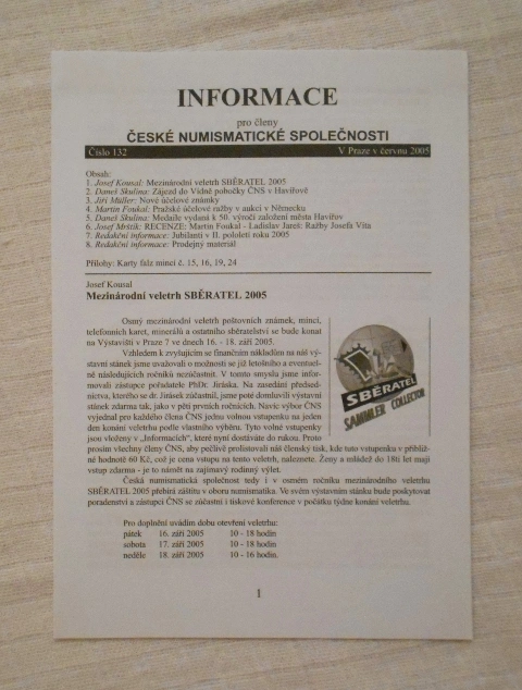 Numismatické listy ročník 60 rok 2005 číslo 2