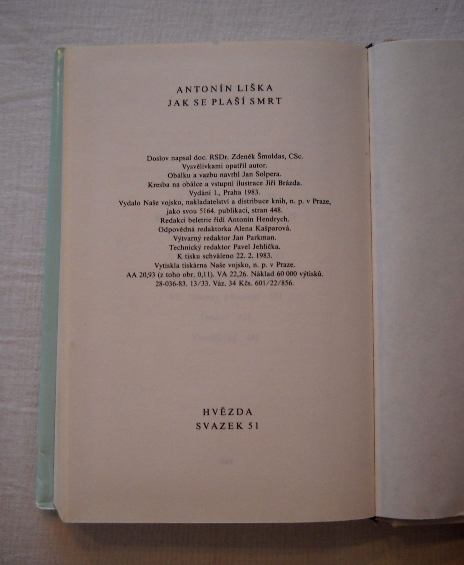 Antonín Liška - Jak se plaší smrt - 1983