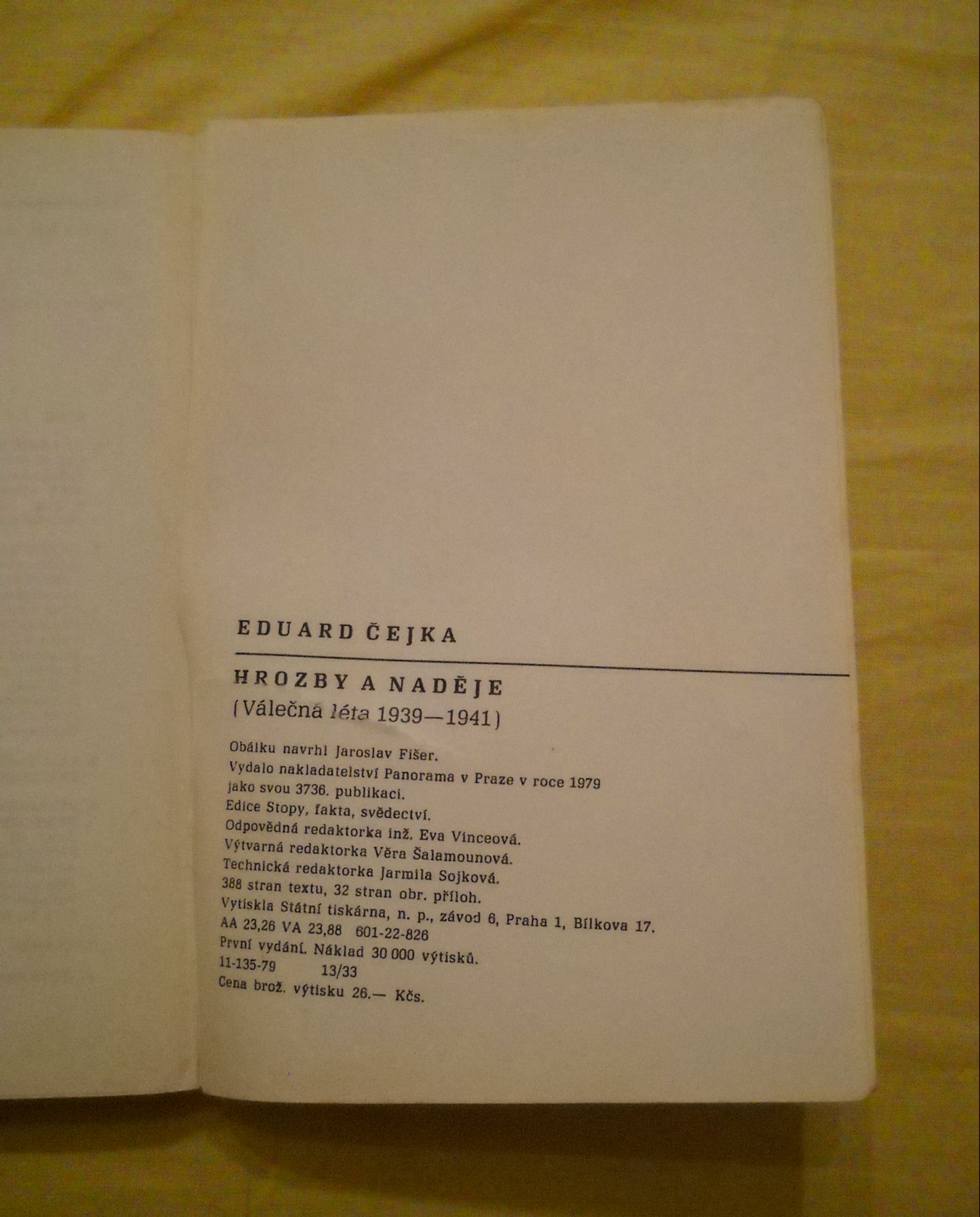 Eduard Čejka - Hrozby a naděje - 1979