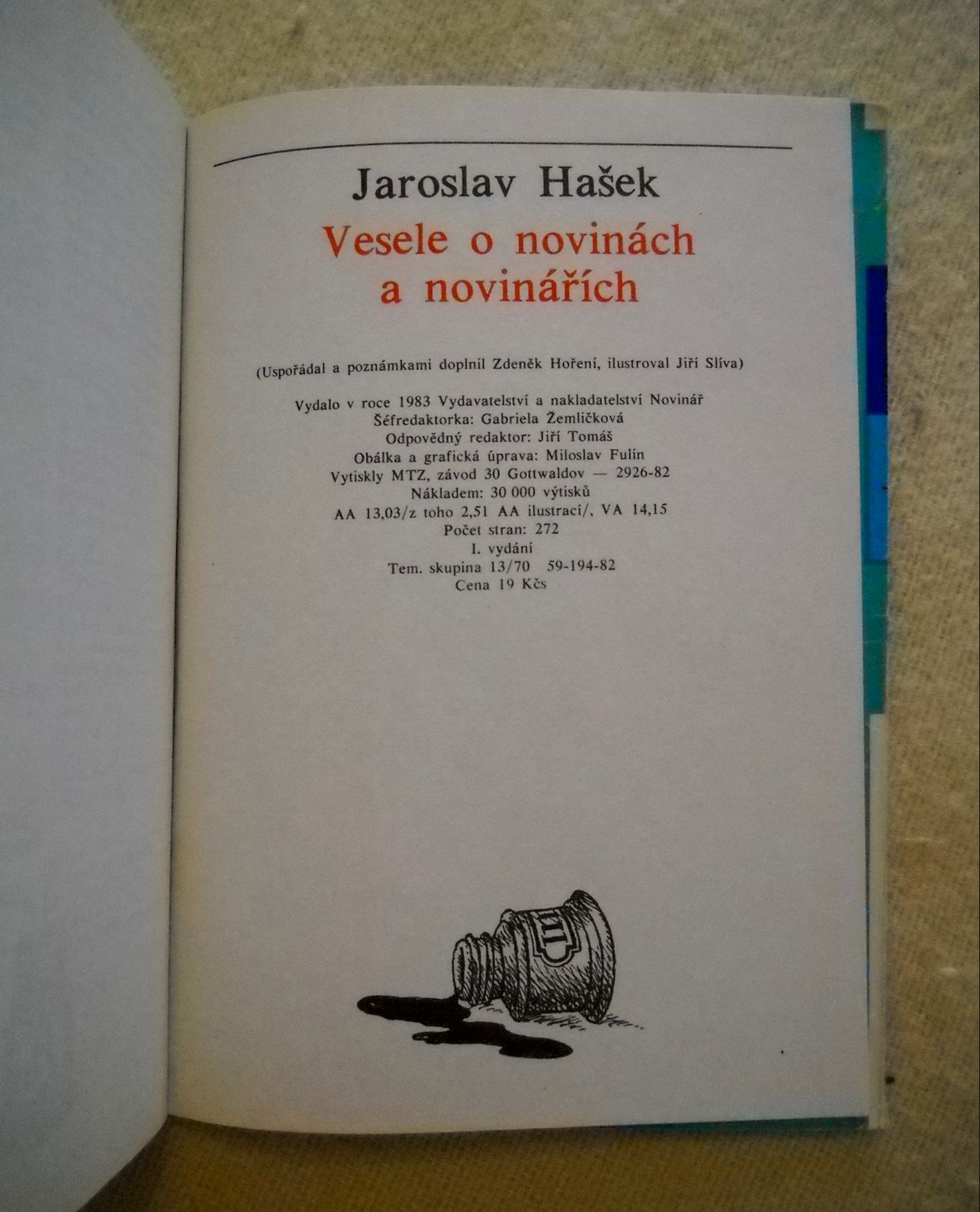 Jaroslav Hašek - Vesele o novinách a novinářích - 1983