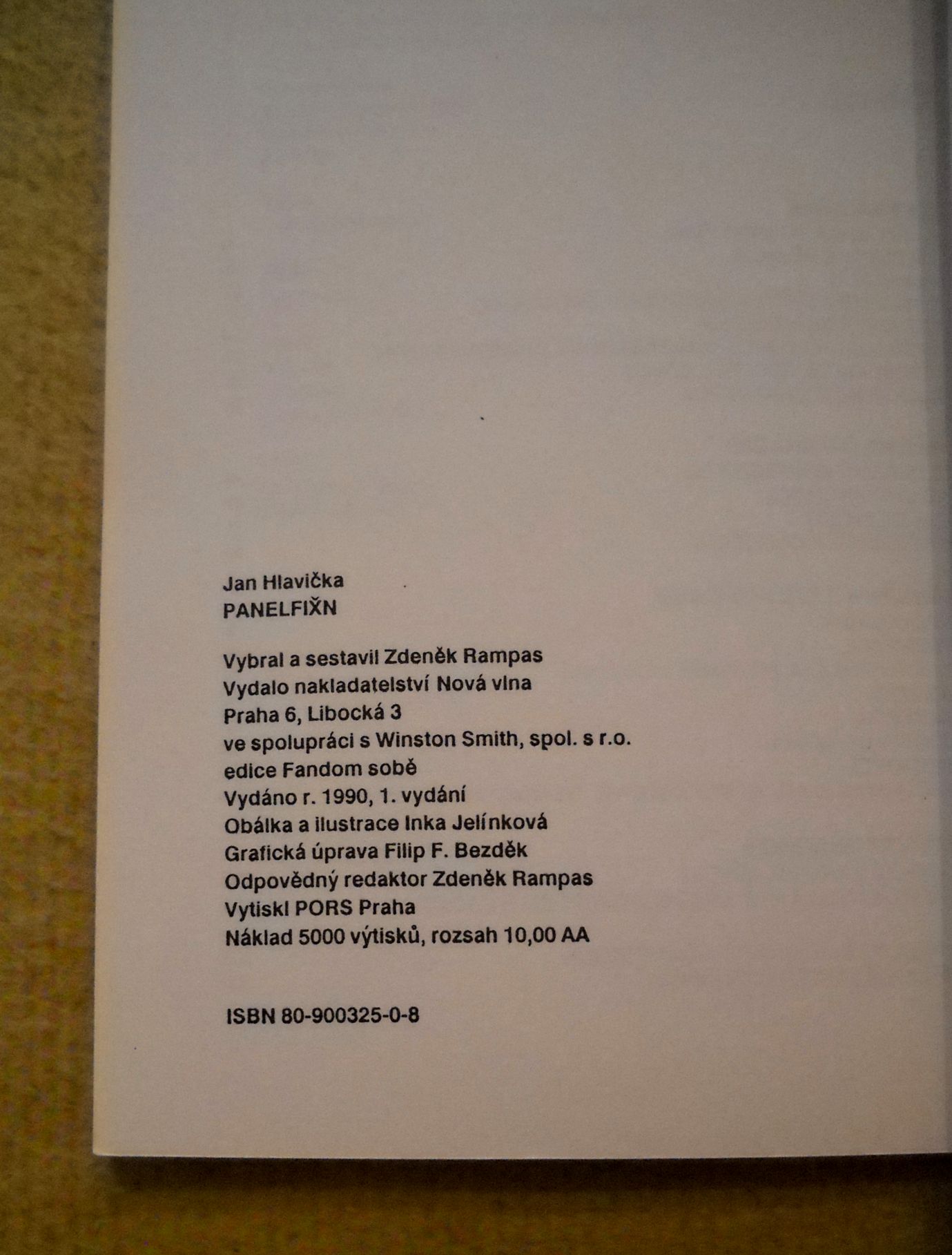 Jan Hlavička - Panelfixn - Nová vlna 1990