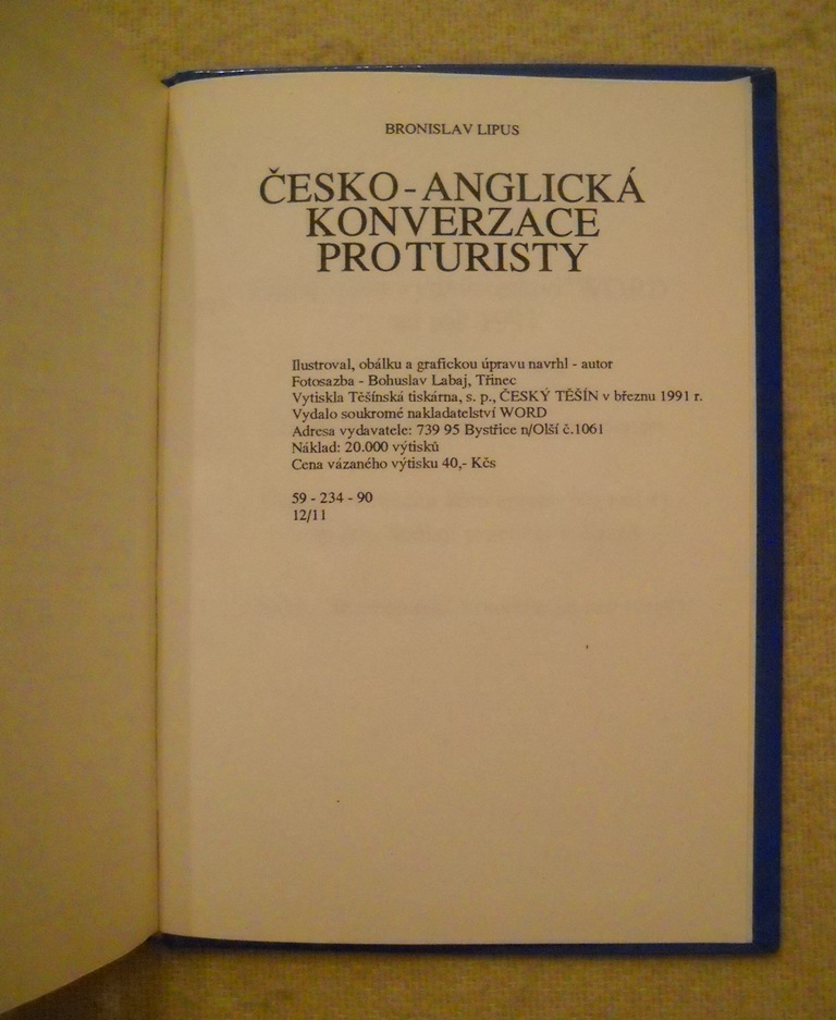 Bronislav Lipus - Česko-anglická konverzace pro turisty - Word 1991