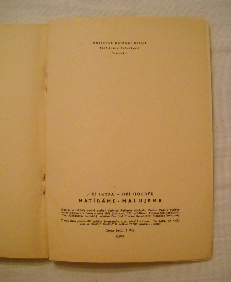Jiří Trnka, Jiří Houdek - Natíráme - malujeme - dd 1961