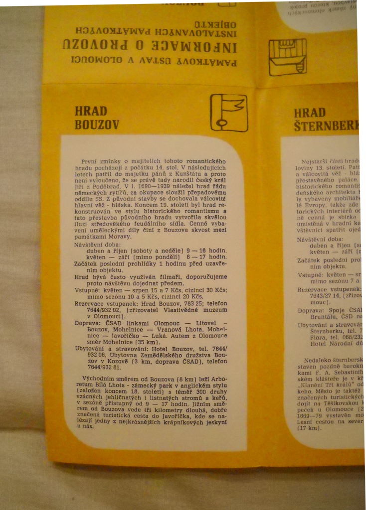 Informace o provozu památkových objektů - Památkový ústav v Olomouci 1991