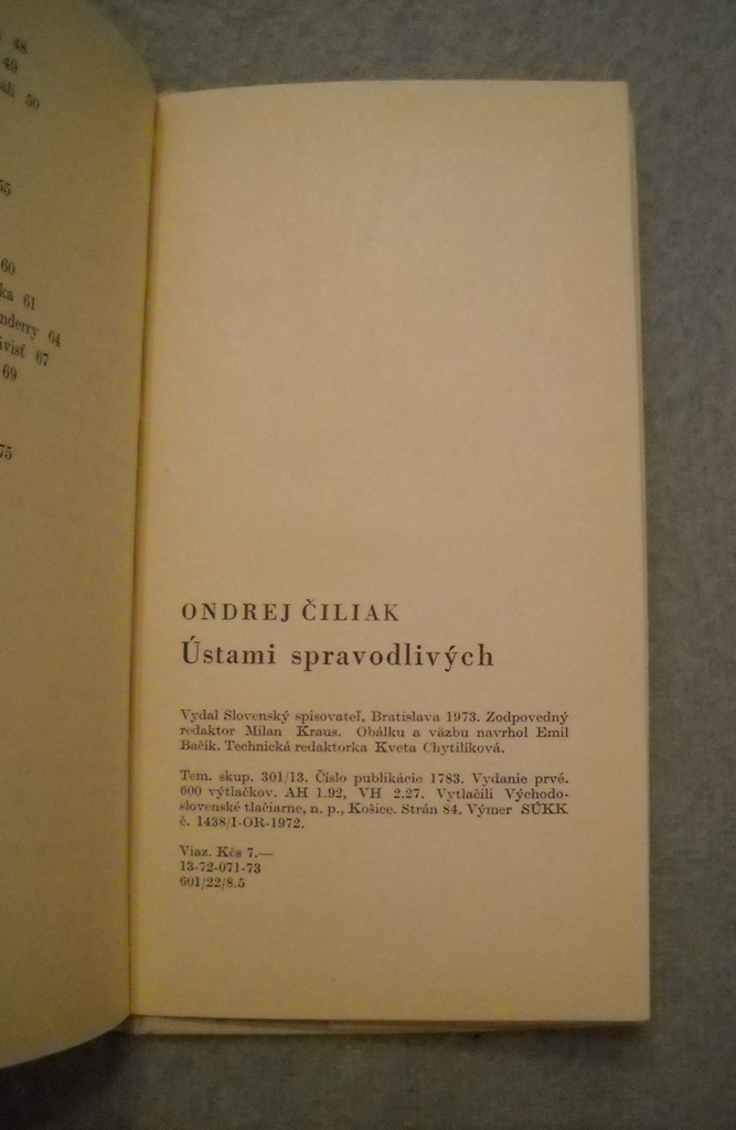 Ondrej Čiliak - Ústami spravodlivých - S PODPISEM AUTORA