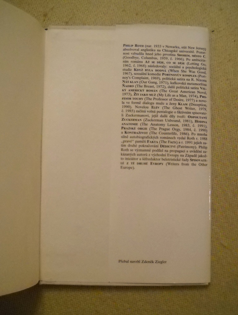Philip Roth - Portnoyův komplex - Odeon 1992