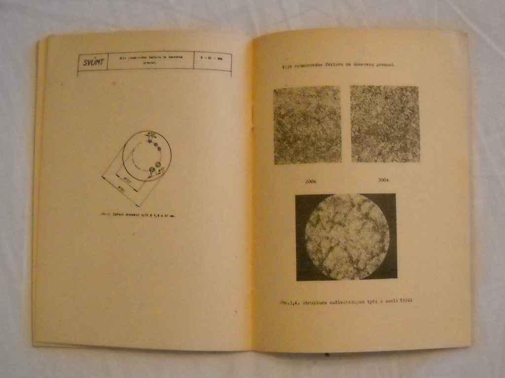Ing. V. Linhart - Vliv rozměrového faktoru na únavovou pevnost - 1962
