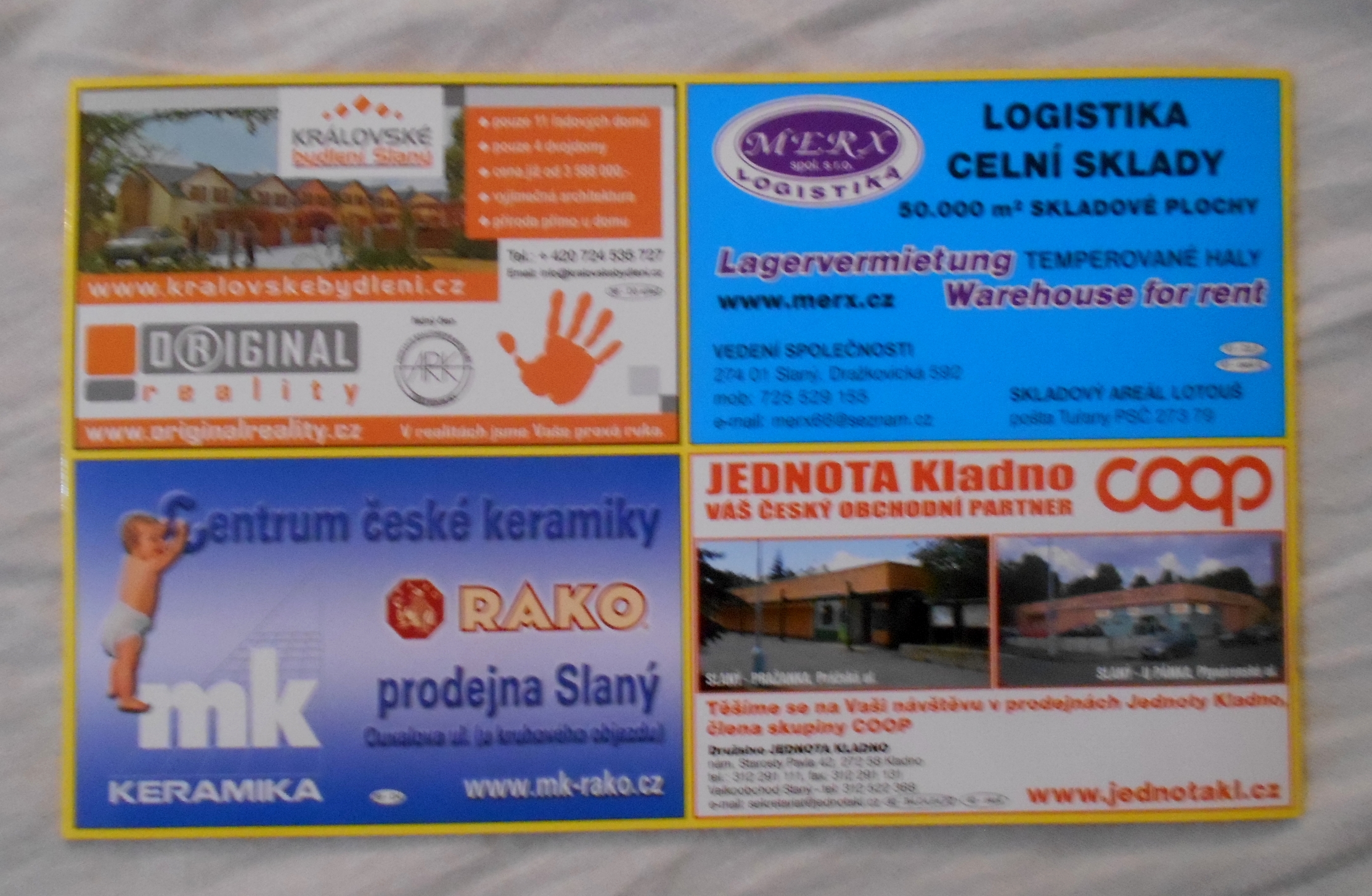 Slaný - propagační brožura s plánem města - Helvich