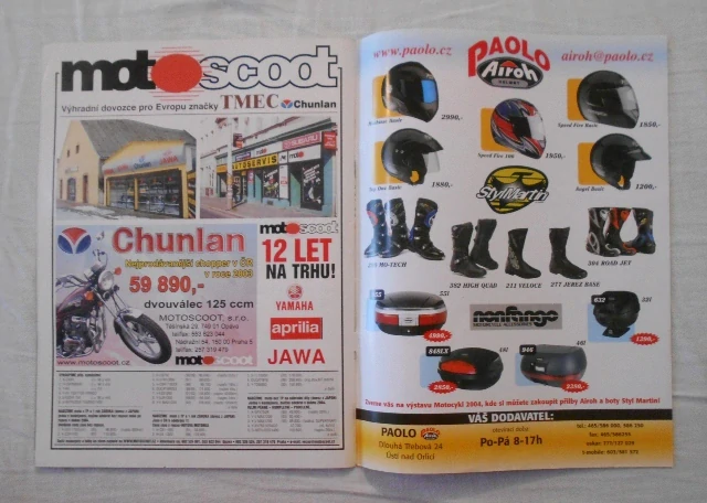 Časopis Motoráj rok 2004 číslo 3-4 březen-duben