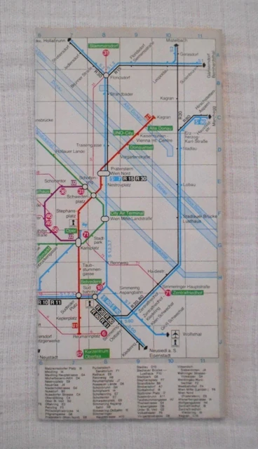 Mapa Wien Stadtplan / Městský plán Vídeň / - 90. léta