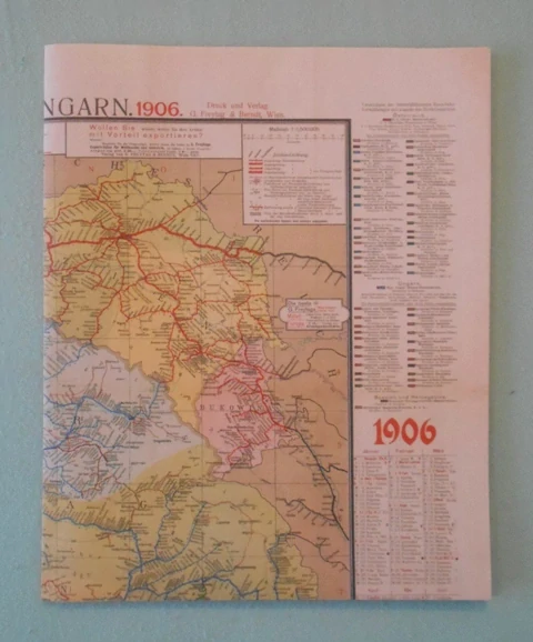Replika mapa Železniční mapy Rakousko-Uherska z let 1877 a 1906
