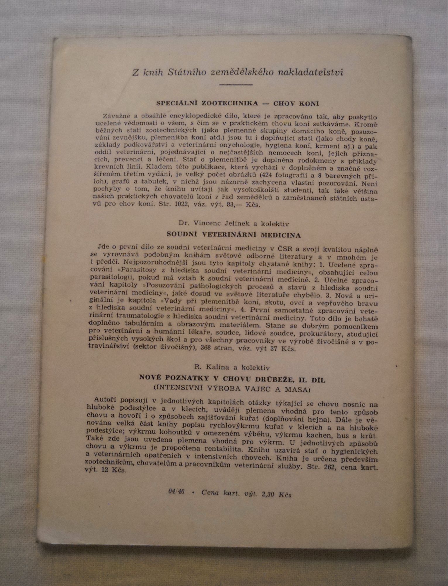 Bohuslav Bauer - Praktické využití antibiotik v živočišné výrobě - Praha 1958
