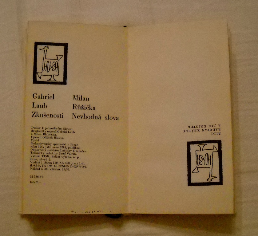 Gabriel Laub - Zkušenosti / Milan Růžička - Nevhodná slova - 1967