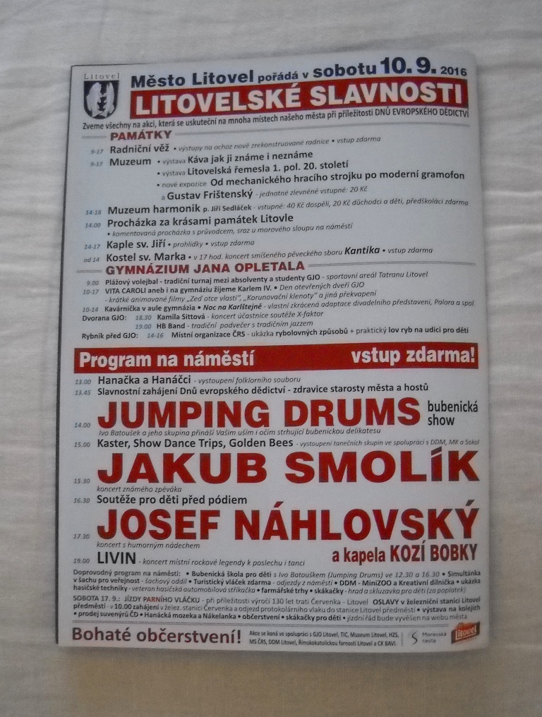Časopis Litovelské noviny ročník 2016 číslo 9